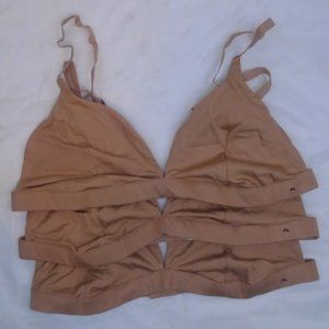 MeUndies FEEL FREE TRIANGLE BRALETTE 3ct SET NUDE